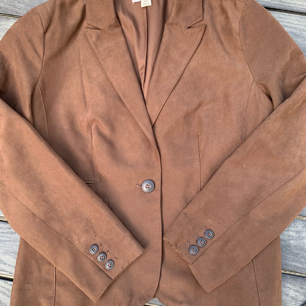 Coldwater Creek Faux Suede Jacket Small Petite
